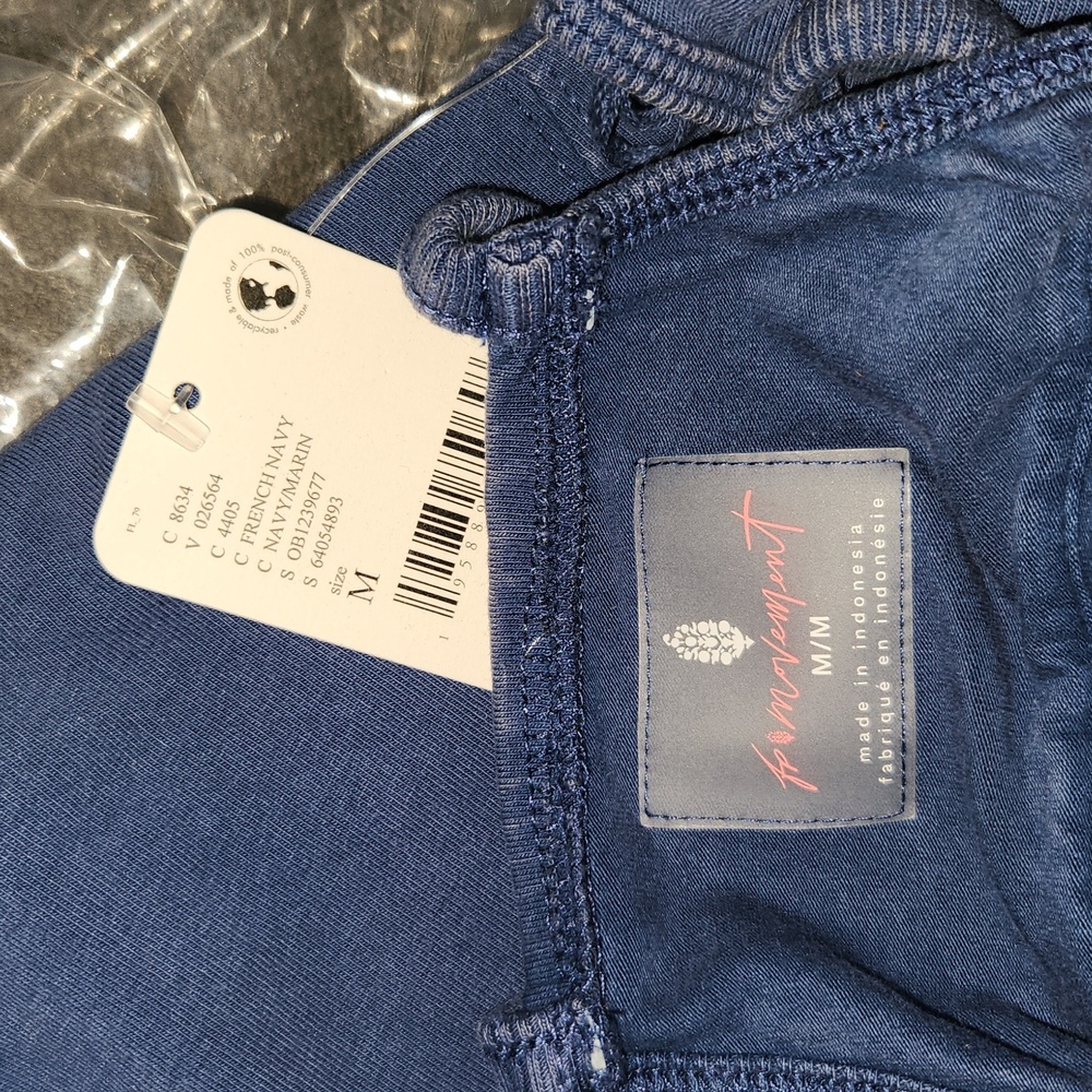 OFFERS New Free People FP Movement Hot Shot Onesie French Navy M Blue Jumpsuit - Picture 10 of 15